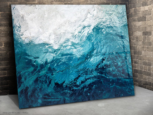 Waves Glass Wall Art Ocean Glass Art Tempered Large Glass Wall Art Housewarming Gift Ocean Wall Decor Glass Art Printing